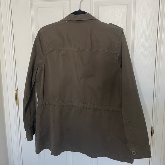 Medium green army like jacket with sinched waste. - Picture 3 of 3